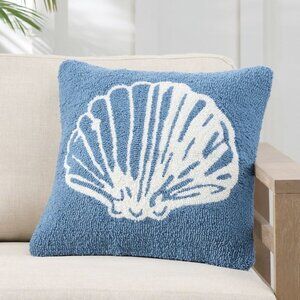 Newport Hand Hooked Coastal Design Outdoor Pillow Great for a Beach House!  NWT